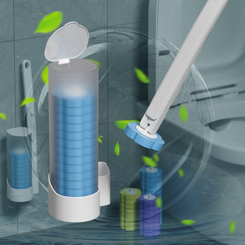 Disposable Toilet Brush Household No Dead Angle Cleaning  Brush Cleaning Replacement Head Antibacterial Toilet Brush