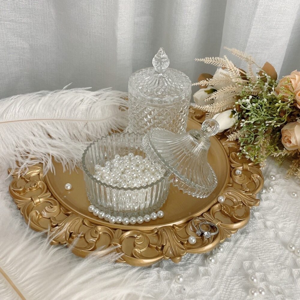 Pc TPLS Glass Candy Jar /  Candy Jar / Candy Jar / Glass Jar / Mini Jar Mini sugar bowl with lid storage glass cup - Image 5
