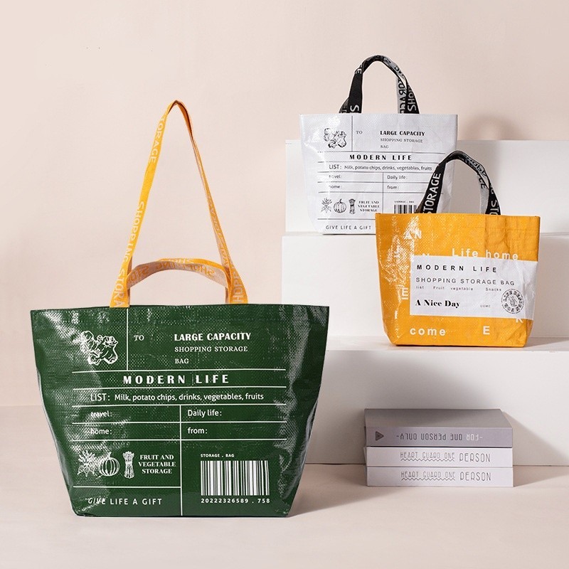 Green Nylon Bag like Ikea Large Convenience Capacity Shopping Grocery Bag