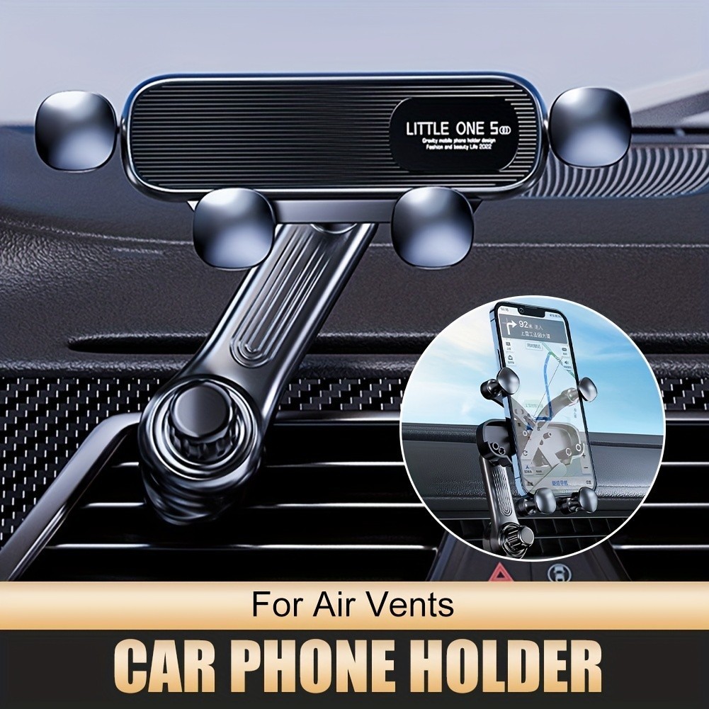 Car holder New Gravity Car Phone Holder Air Vent Clip Mount Mobile Stand Car Navigation Phone Stand Mount 360-Degree