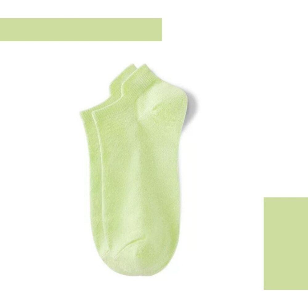 Japanese Solid Color Invisible No Show Socks Cotton Women Ladies Black White Low Cut Socks Non-Slip - Image 12