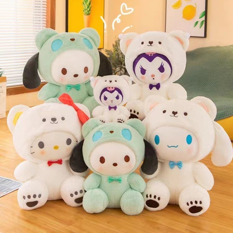 Plush toy doll White bear dress-up plushie Sanrio cosplay series doll Kid birthday gift