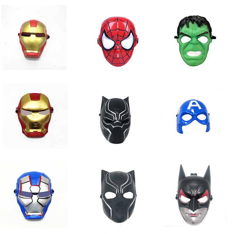 Spiderman Hulk Iron Man Mask Children's Day Plastic Wholesale Halloween Cartoon Avengers Mask