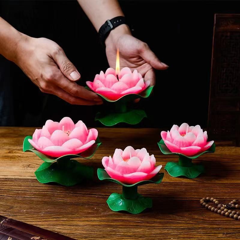 Lotus candle / Buddhist supplies / temple lamp butter lamp /joss candle/lotus candle