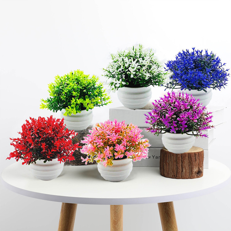 Artificial Plant Potted Bonsai Small Tree Faux Potted Decorations Home Party Garden Hotel Christmas Decoration