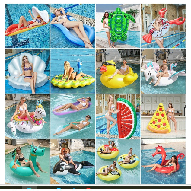 Adult inflatable floating hammock, floating bed, unicorn swimming ring, big children swimming ring, cartoon floating ham