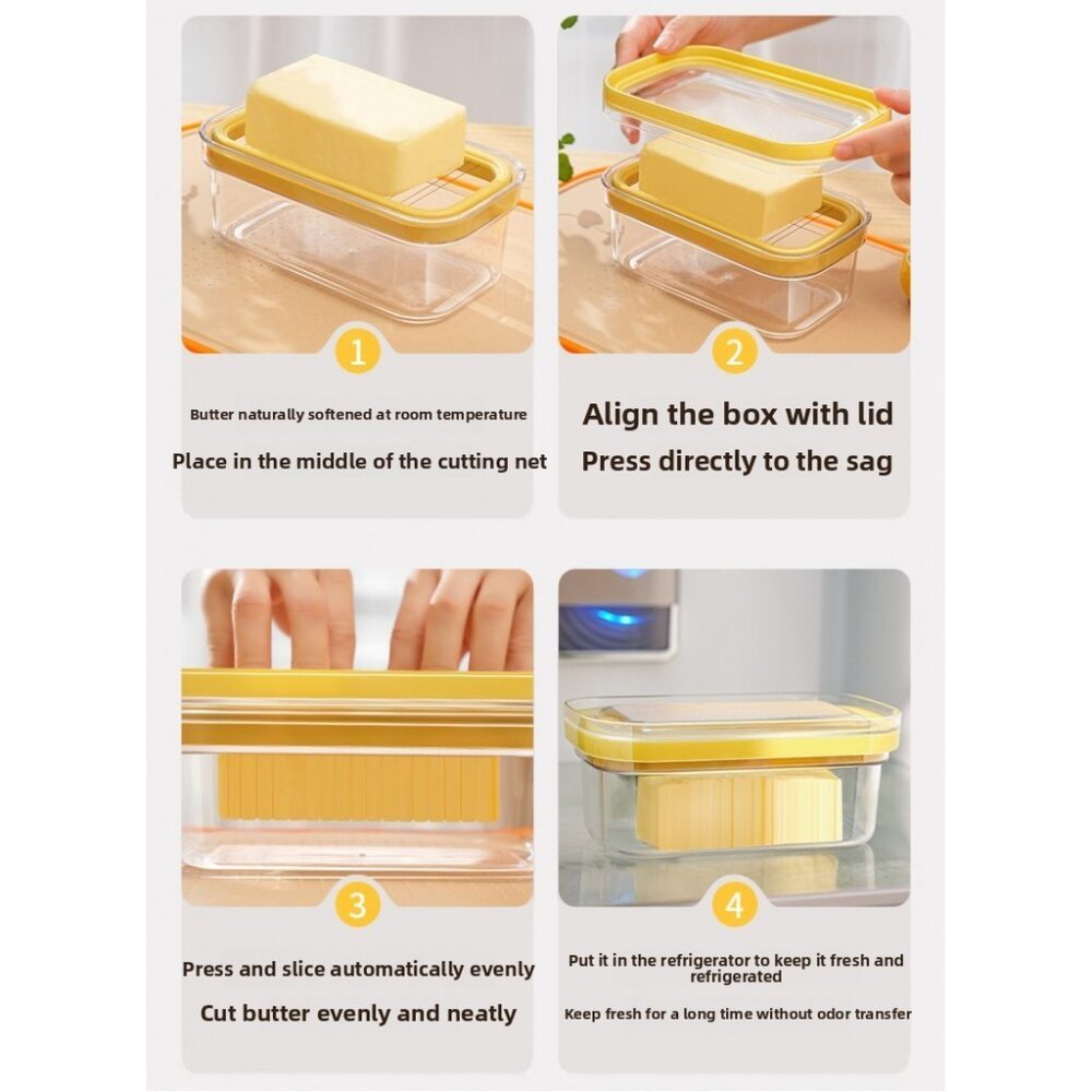 Sealed Butter Cutting Box Cheese Storage Box Cheese with Lid Fresh-keeping Box Storage Box Butter Box - Image 8