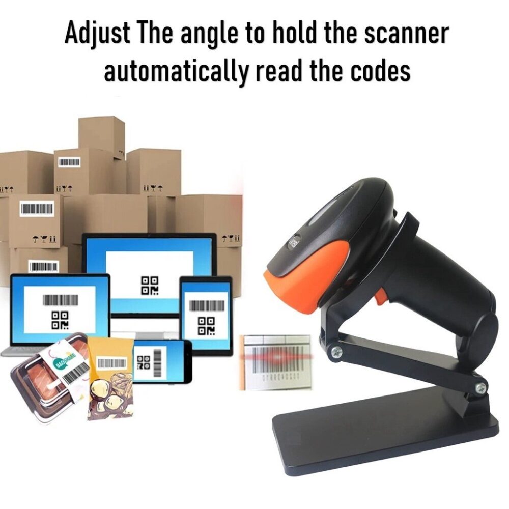 Barcode Scanner Holder Stand Universal Cradle Base Adjustable Height & Angle Tempat Letak Mesin Pengimbas - Image 4
