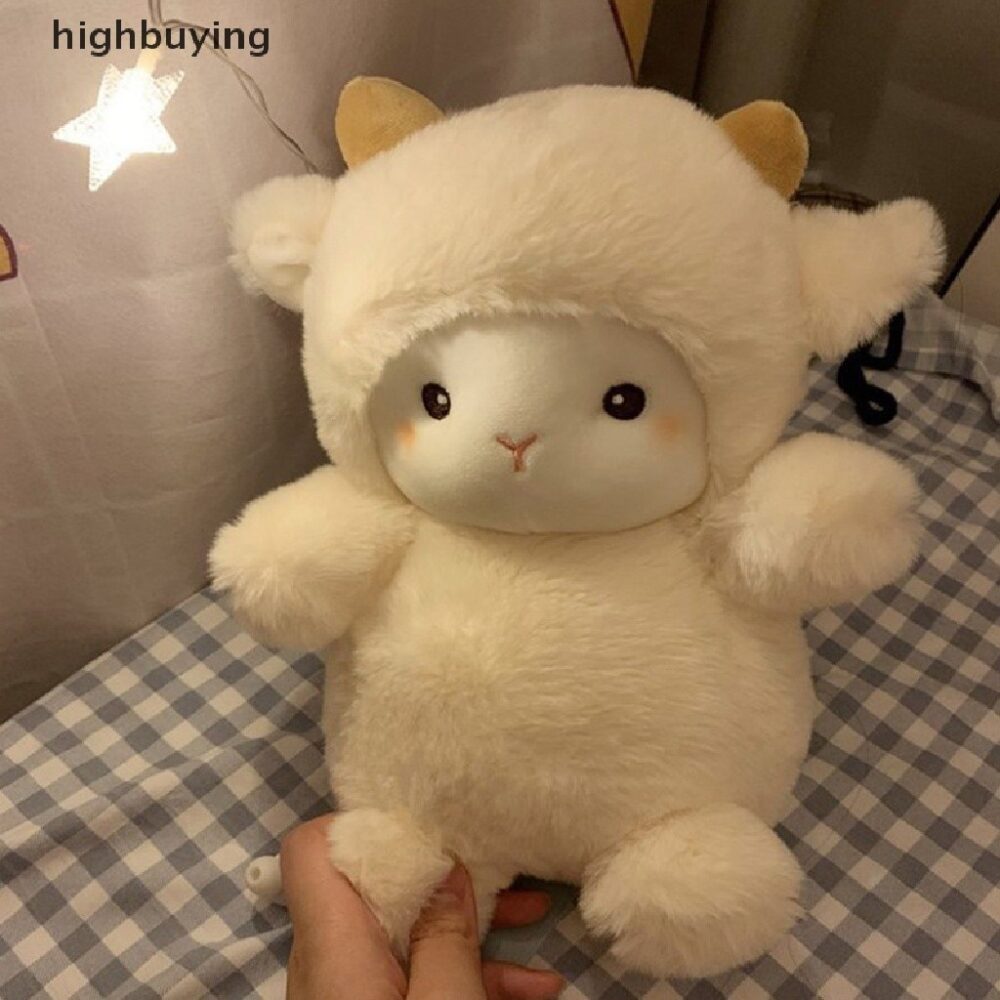 HBMY 25CM Super Cute Sheep Plush Dolls Kawaii Rabbit Fur Alpaca Toys Stuffed Soft Animal Pillow Birthday Wedding