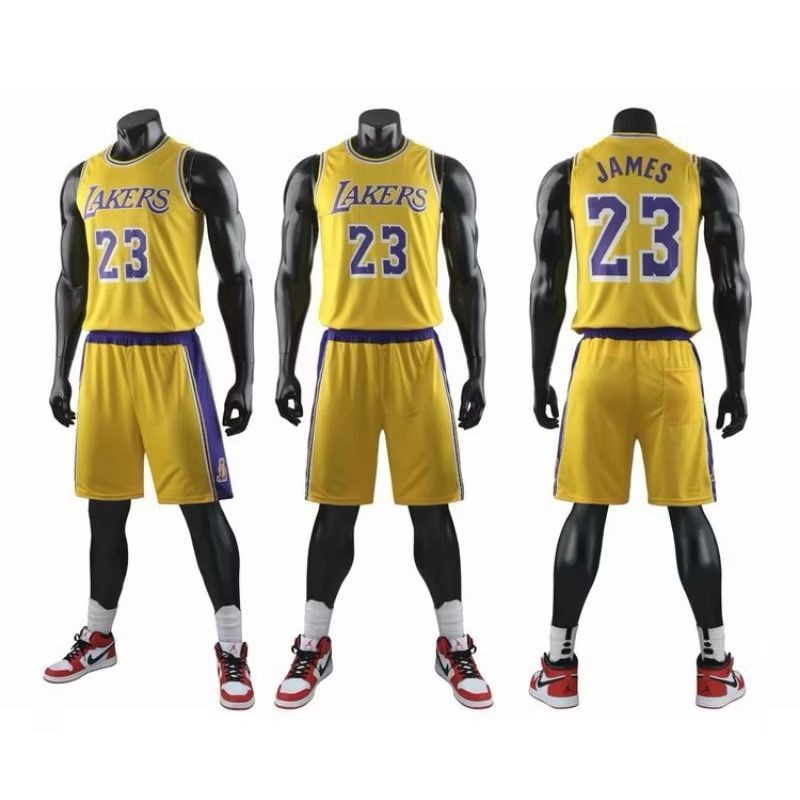 J5001 Ready Stock  NBA Jercey  Basketball jersey Jersey NBA Los Angeles Lakers City Version Kobe/James 23