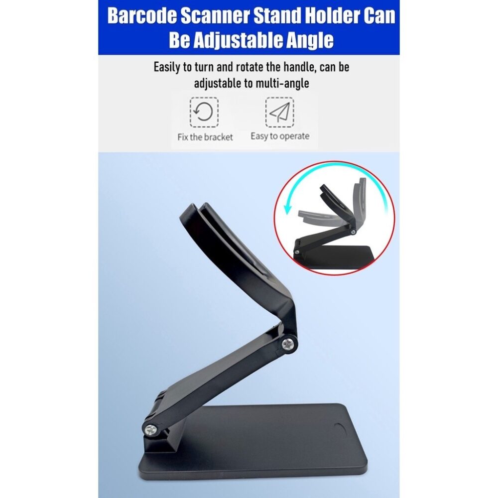 Barcode Scanner Holder Stand Universal Cradle Base Adjustable Height & Angle Tempat Letak Mesin Pengimbas - Image 3