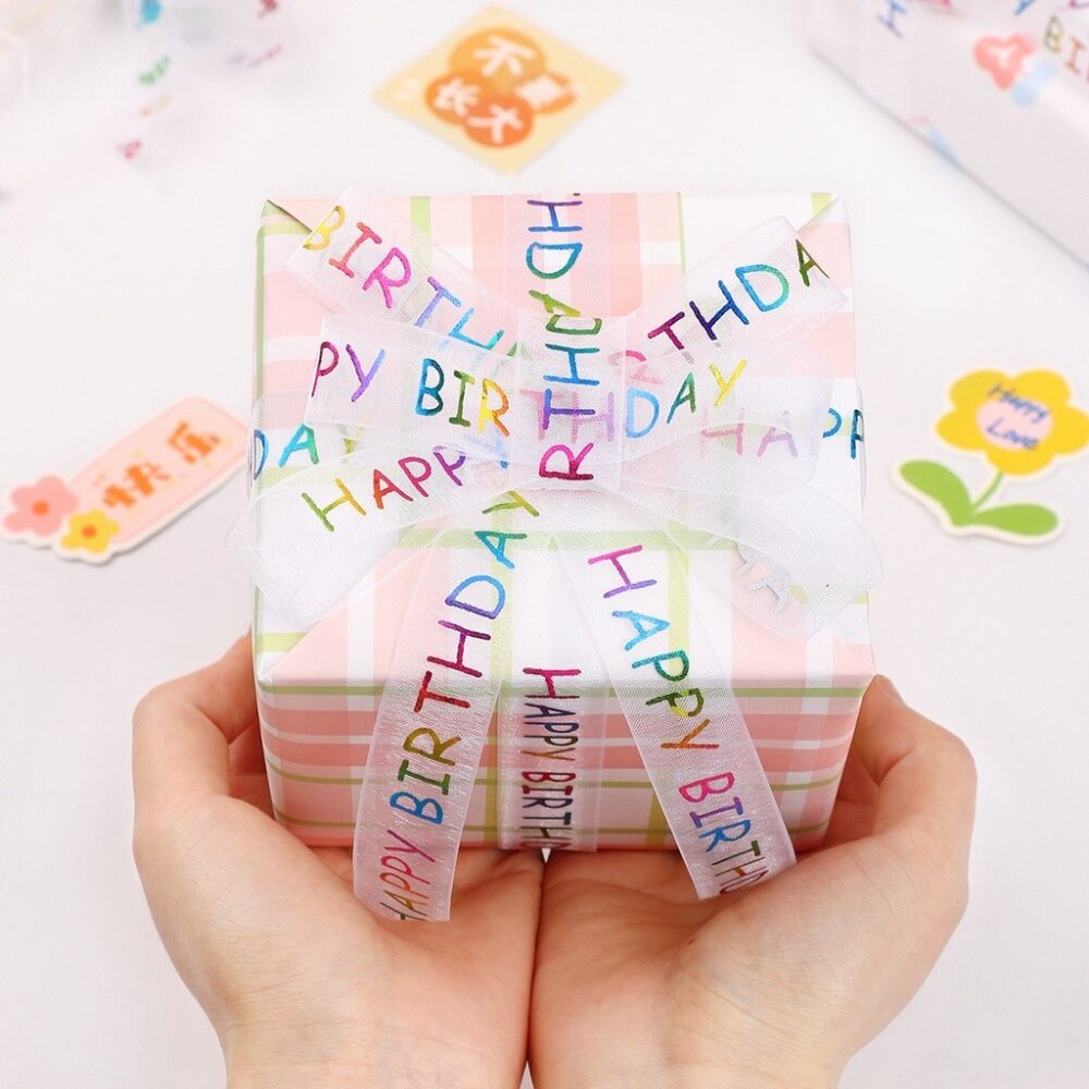 Happy Birthday Gift Cake Box Ribbon Baby Kids Children Valentine Love Craft Reben Hadiah Hari Jadi Kek - Image 6